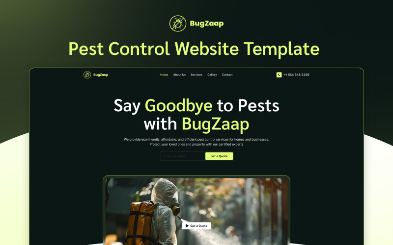 Bugzaap - Modello Elementor per il servizio di disinfestazione