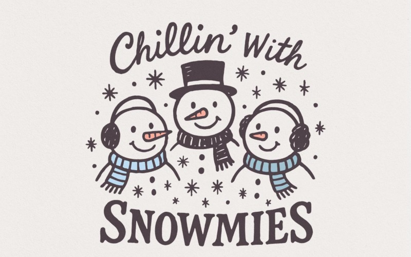 Relajándose con muñecos de nieve PNG, Muñeco de nieve navideño divertido PNG, Diseño de camiseta de amigos de invierno, Lindas fiestas