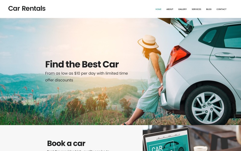 Alquiler de coches - Plantilla Joomla adaptable para alquiler de coches