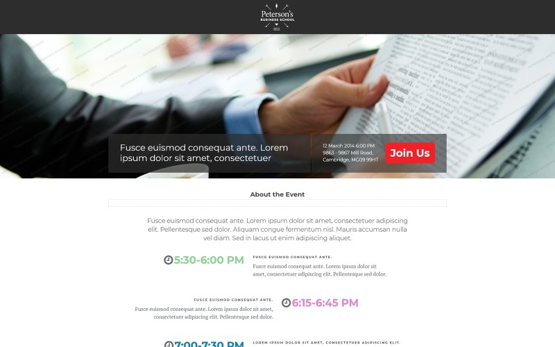 Business & Services Responsive Landing Page Template