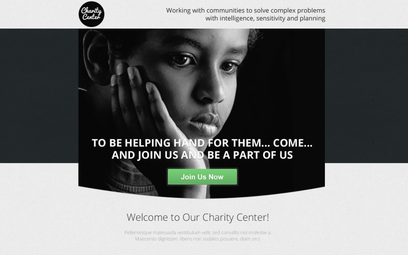 Download Unbounce шаблон "Charity - Unbounce template" / Charity - Unbounce template - Unbounce шаблон на тему благотворительность charity co charity co organization children indigent donation adoption relief fund pecuniary aid non-profit mission team work department work project children events partner