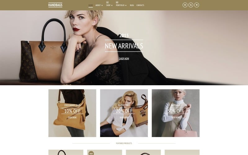 элегантные сумки woocommerce тема