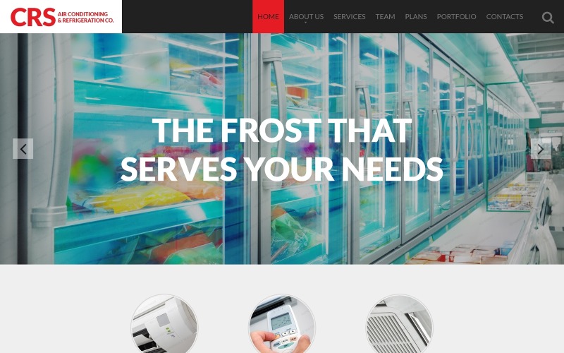 Modello di sito Web di aria condizionata
