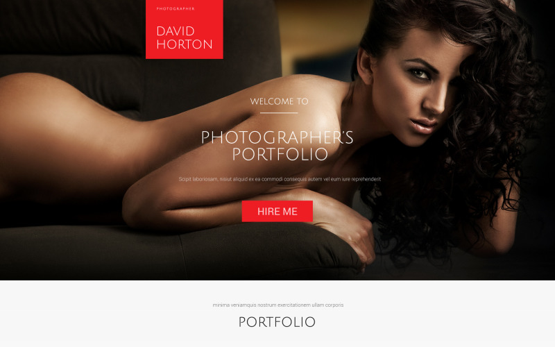 Download Unbounce шаблон "Photographer Portfolio - Unbounce template" / Photographer Portfolio - Unbounce template - Unbounce шаблон на тему портфолио фотографа david horton photographer  portfolio photography photos camera pictures art gallery digital cameras picture company models