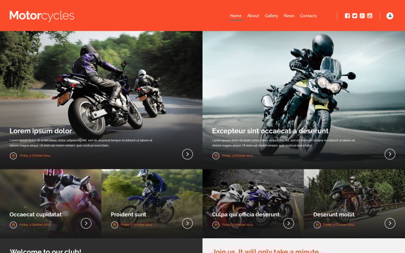 Šablona webových stránek motokros
