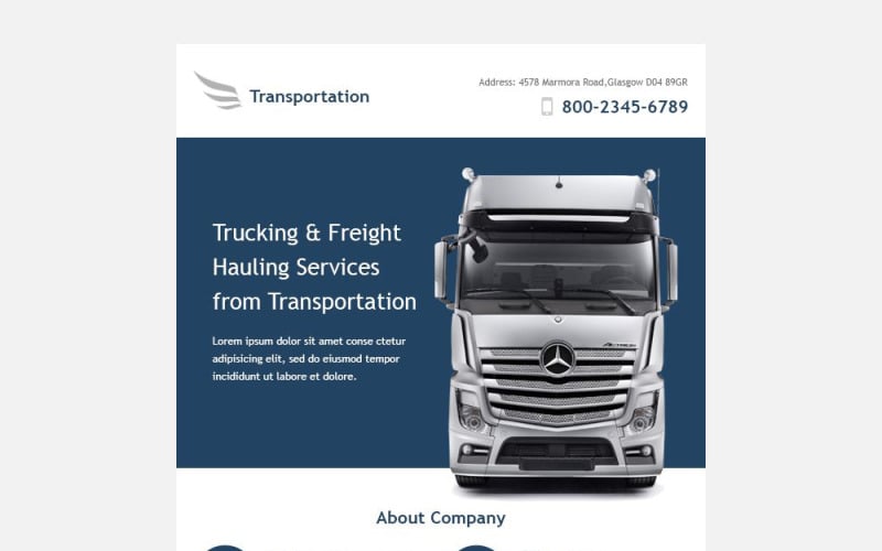 Transportation Responsive Newsletter Template