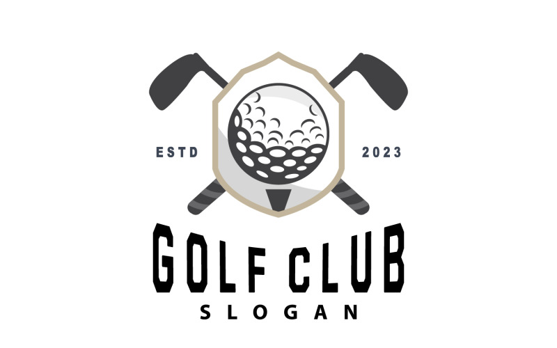 Golf Logo Piłka Gra Sport Klub V13