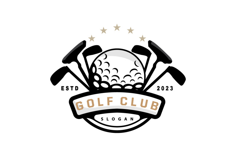 Golflogotyp Bollspel Sportklubb V15