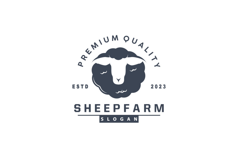 Inspiration pour la conception du logo d'une ferme ovine simple V2