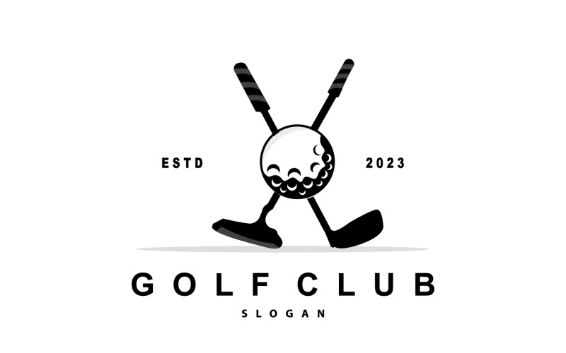Logo de golf Jeu de balle Sport Club V6