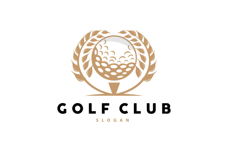 Logo del golf, gioco della palla, club sportivo V11