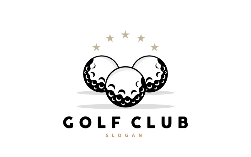 Logo del golf, gioco della palla, club sportivo V12