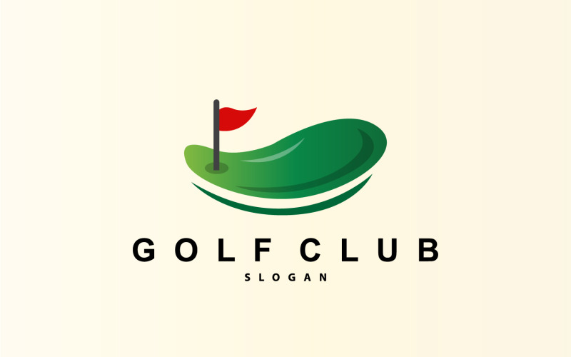 Logo del golf, gioco della palla, club sportivo V2