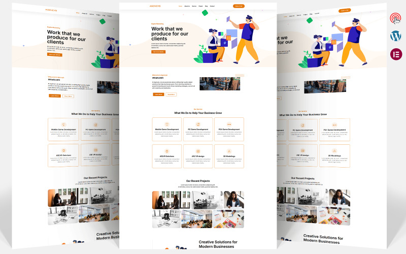 Agencyb - Creative Agency Elementor WordPress Theme