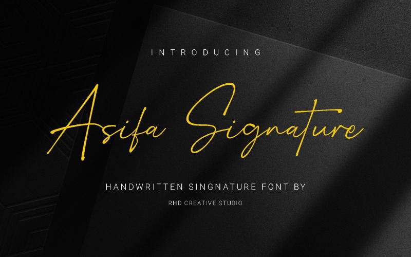 Asifa Signature - 手写签名字体