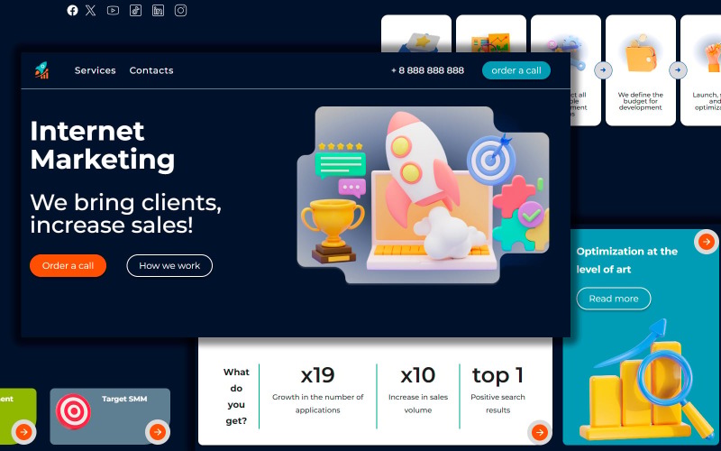 BoostElevix | SEO | 营销 | 推广 | 登陆页面模板 |