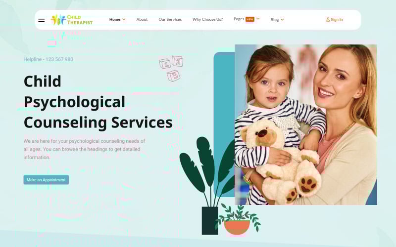 Шаблон для Joomla6 службы детского терапевта и психолога JL