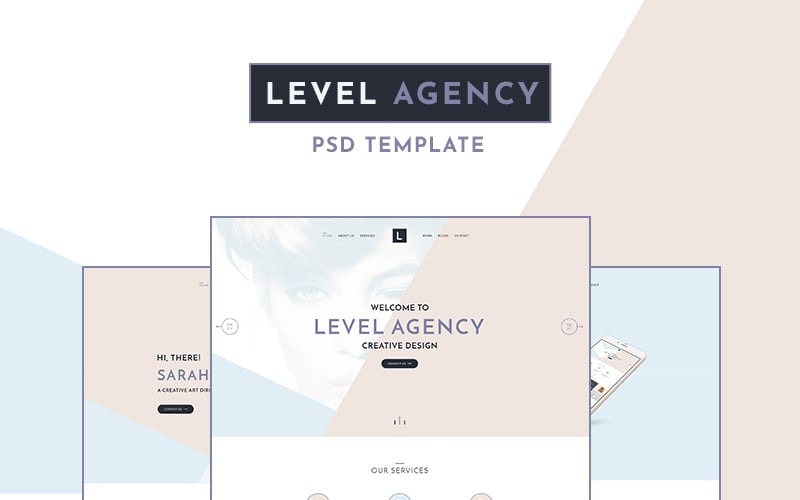 Level Agency - Modello PSD creativo per una pagina