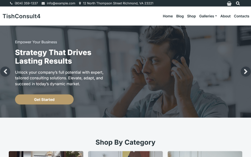 TishConsult4 - Konsultingowy motyw WooCommerce