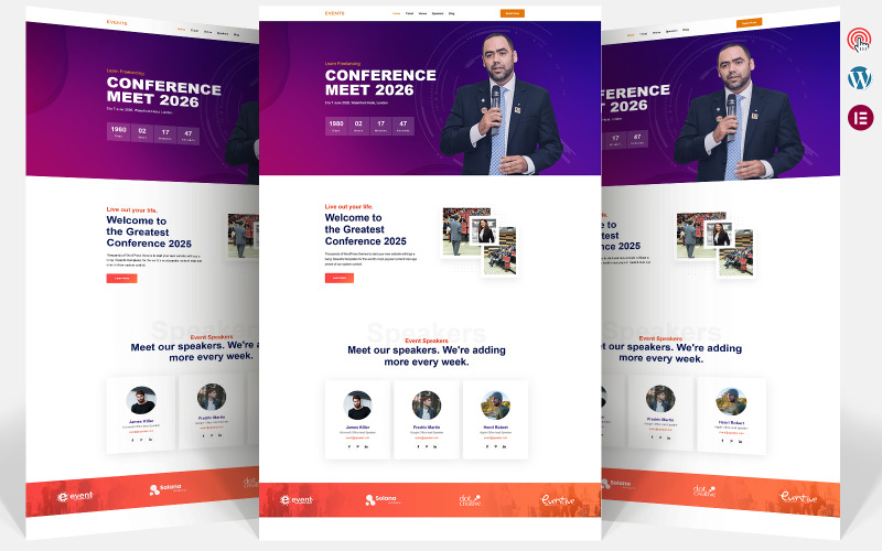 Xevents- Multiple Event & Conferences Responsive WordPress theme