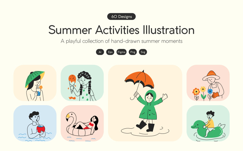 Zomer Illustratie Kunstset