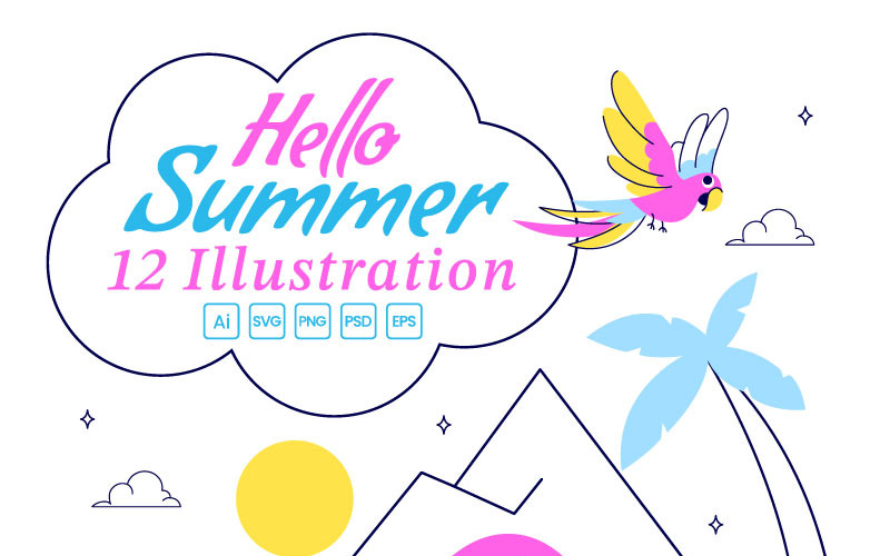 12 Hello Summer Illustration