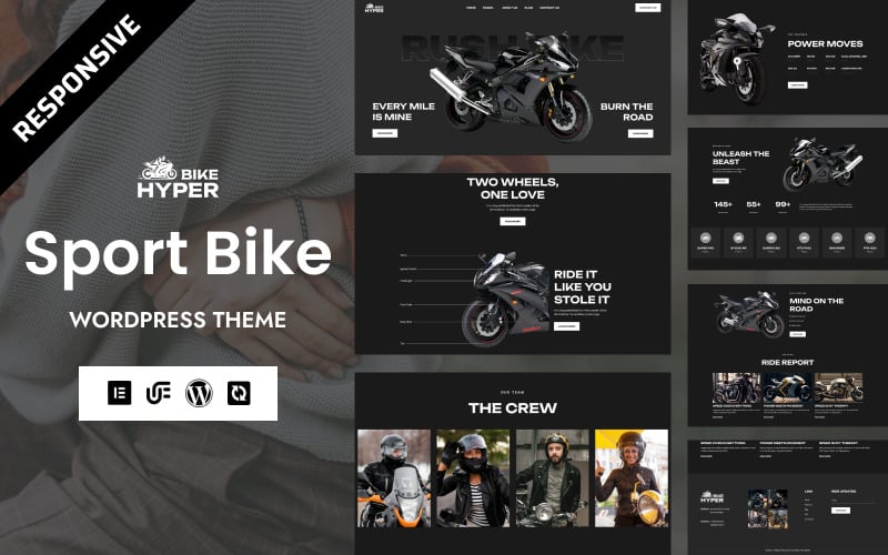 Hyperbike – Sportbike- und Bikerclub-WordPress-Elementor-Theme