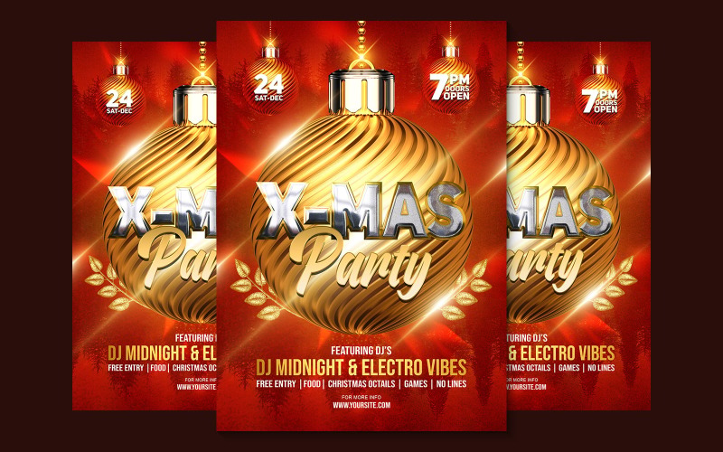 Affiche de la fête d'hiver de Noël