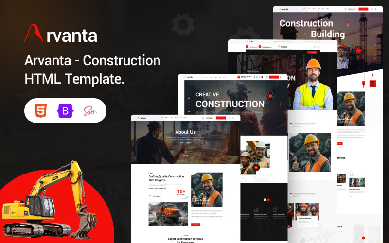 Arvanta – HTML-Vorlage für den Bau