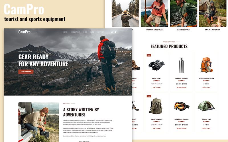 CamPro – Woocommerce-Theme für Reise- und Abenteuershops