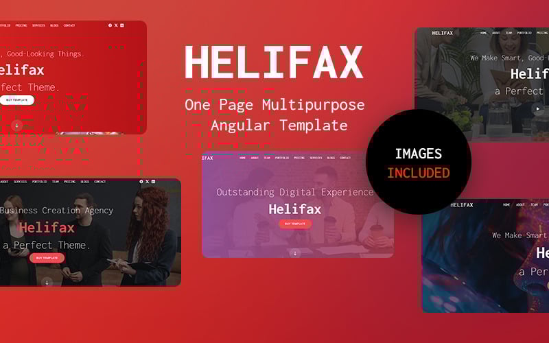 Helifax Angular Web Agency - Multipurpose Template