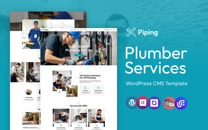 borulama - Tesisatçı ve Tamirci Hizmetleri WordPress Elementor Teması