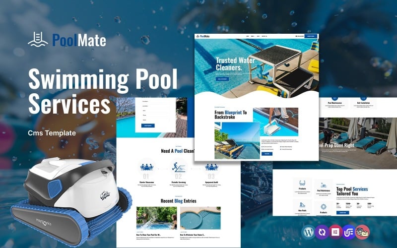 PoolMate — многоцелевая адаптивная тема WordPress для обслуживания бассейнов