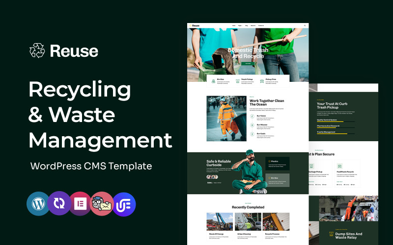 Reuse – Mehrzweck-WordPress-Elementor-Theme für Recycling und Abfallmanagement