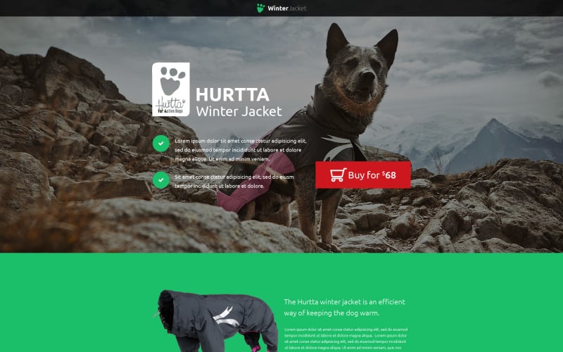Animals & Pets - Unbounce template