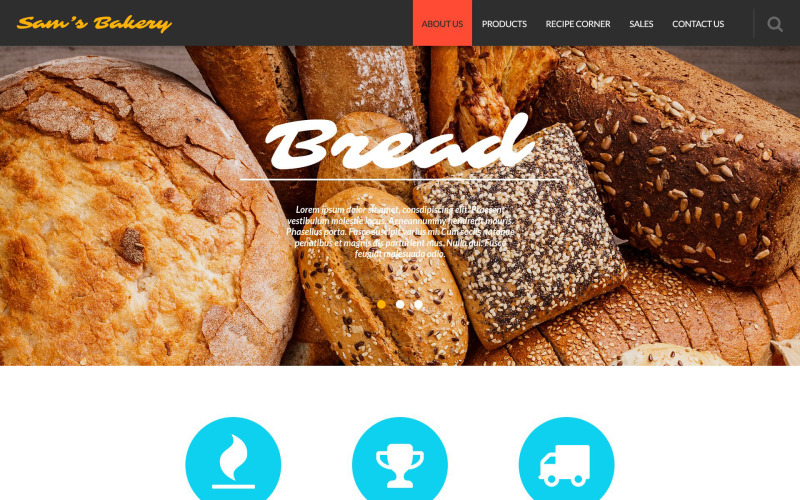 Bäckerei Responsive Website-Vorlage