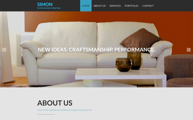 интерьер и мебель moto cms 3 шаблон