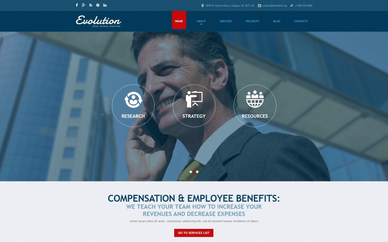 Szablon Joomla usług zarządzania