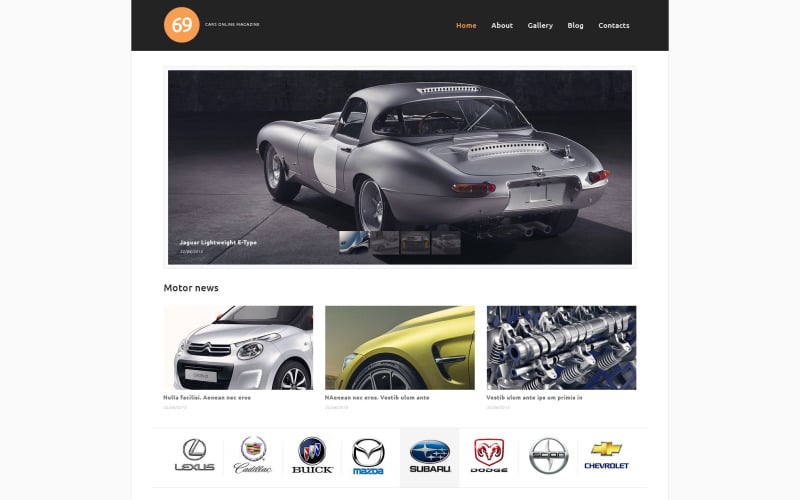 WordPress-tema för bilmagasin