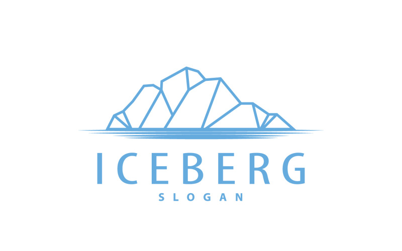 Antarktiska kalla berget isbergslogotypdesign V1