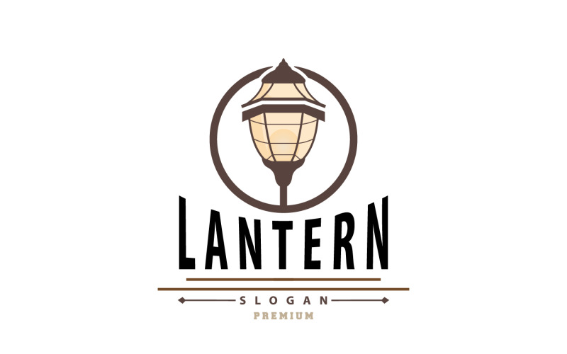 Design de logotipo de lanterna para poste de luz simples V2