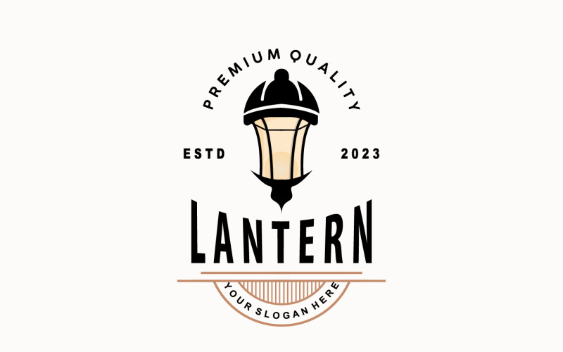 Diseño de logotipo de linterna para farola simple V4