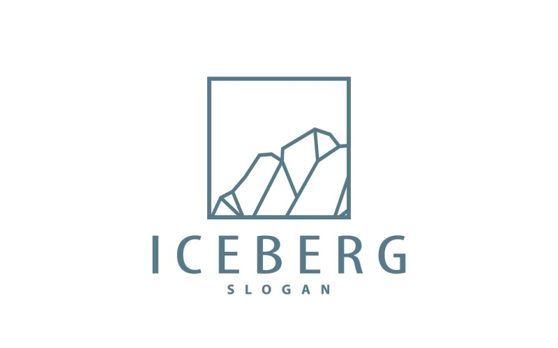 Návrh loga Antarktické studené hory, ledovec, V3