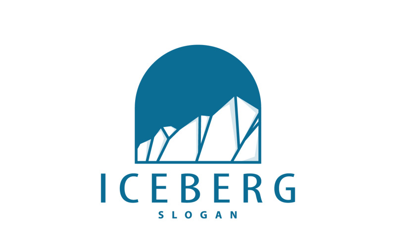 Návrh loga Antarktické studené hory, ledovec, V9