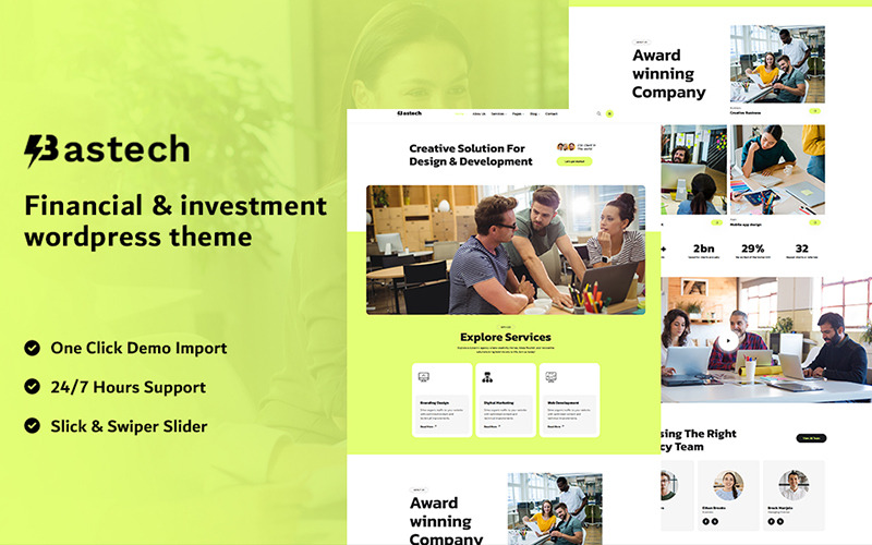 Bastech — креативная адаптивная тема Elementor WordPress