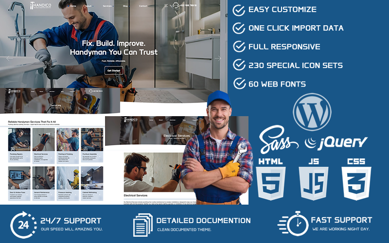 Handico - WordPress-thema voor klusjesmannen