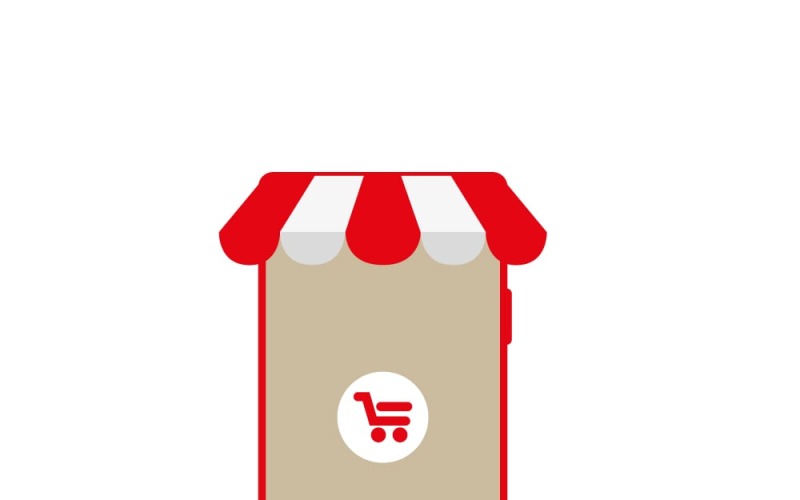 Modern ontwerpconcept voor smartphone-e-commerce-appinterface