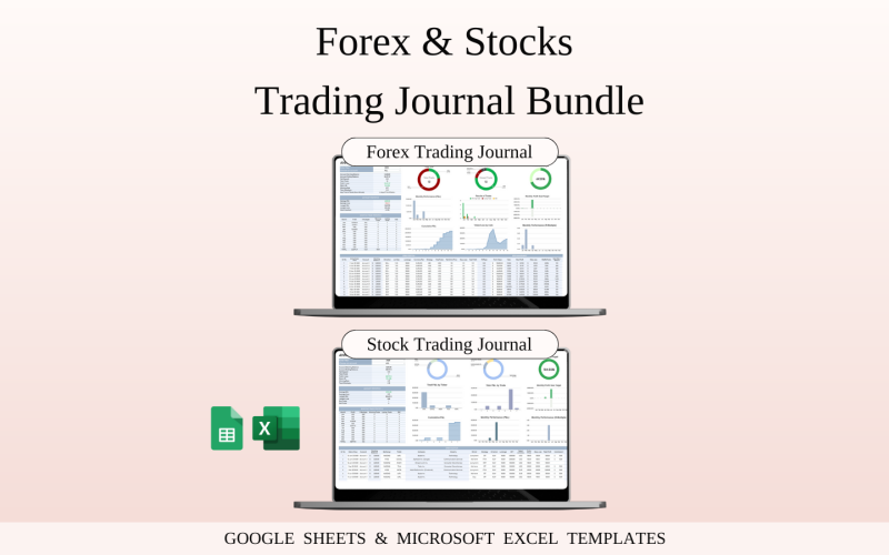 Balíček pro obchodování s Forexem a akciemi | Šablony tabulek pro Google Tabulky a Excel