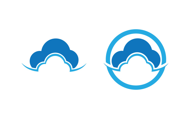 Logo sjabloon v1.31 voor ontwerp van wolkpictogramillustratie