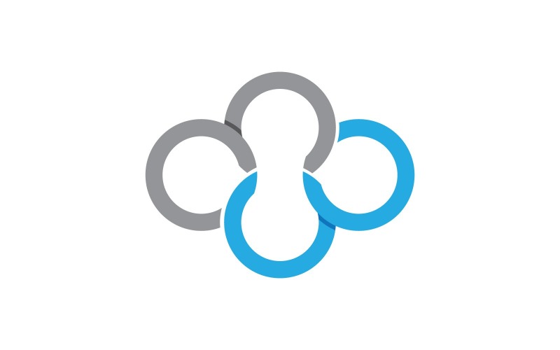Logo sjabloon v1.32 voor ontwerp van wolkpictogramillustratie